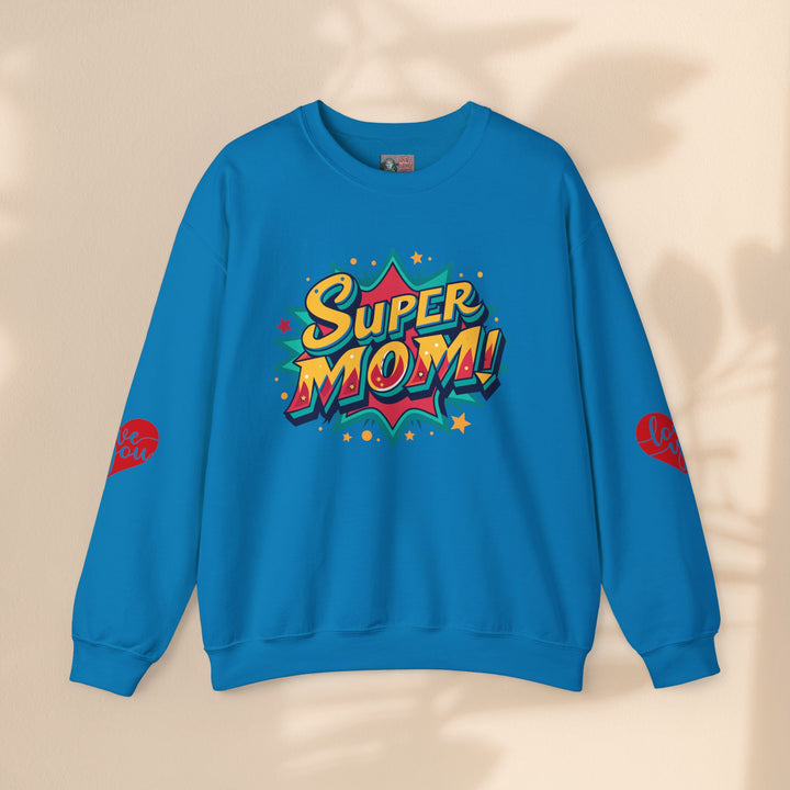 Super Mom Crewneck Sweatshirt - Perfect Gift for Mother's Day & Everyday Heroes