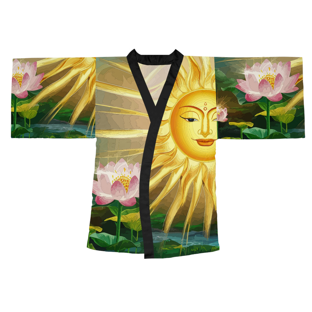 Long Sleeve Kimono Robe (AOP) - Lotus Sun