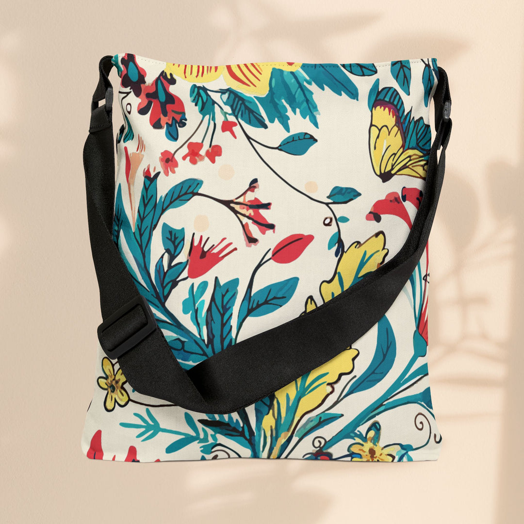 Adjustable Tote Bag - Coastal Flowers