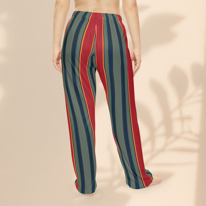 Sea Dragon Dreams Striped Lounge Pajama Pants — Wide-Leg Comfort
