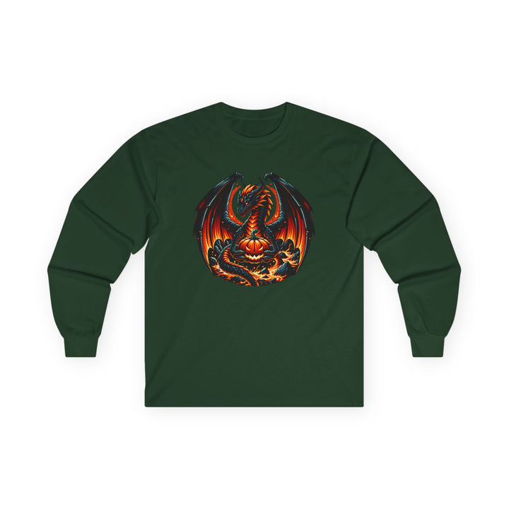 Dragon Emblem Unisex Long Sleeve Tee, Casual Streetwear, Gift for Fantasy Lovers, Halloween Apparel, Geek Culture Shirt, Cozy Graphic Tee