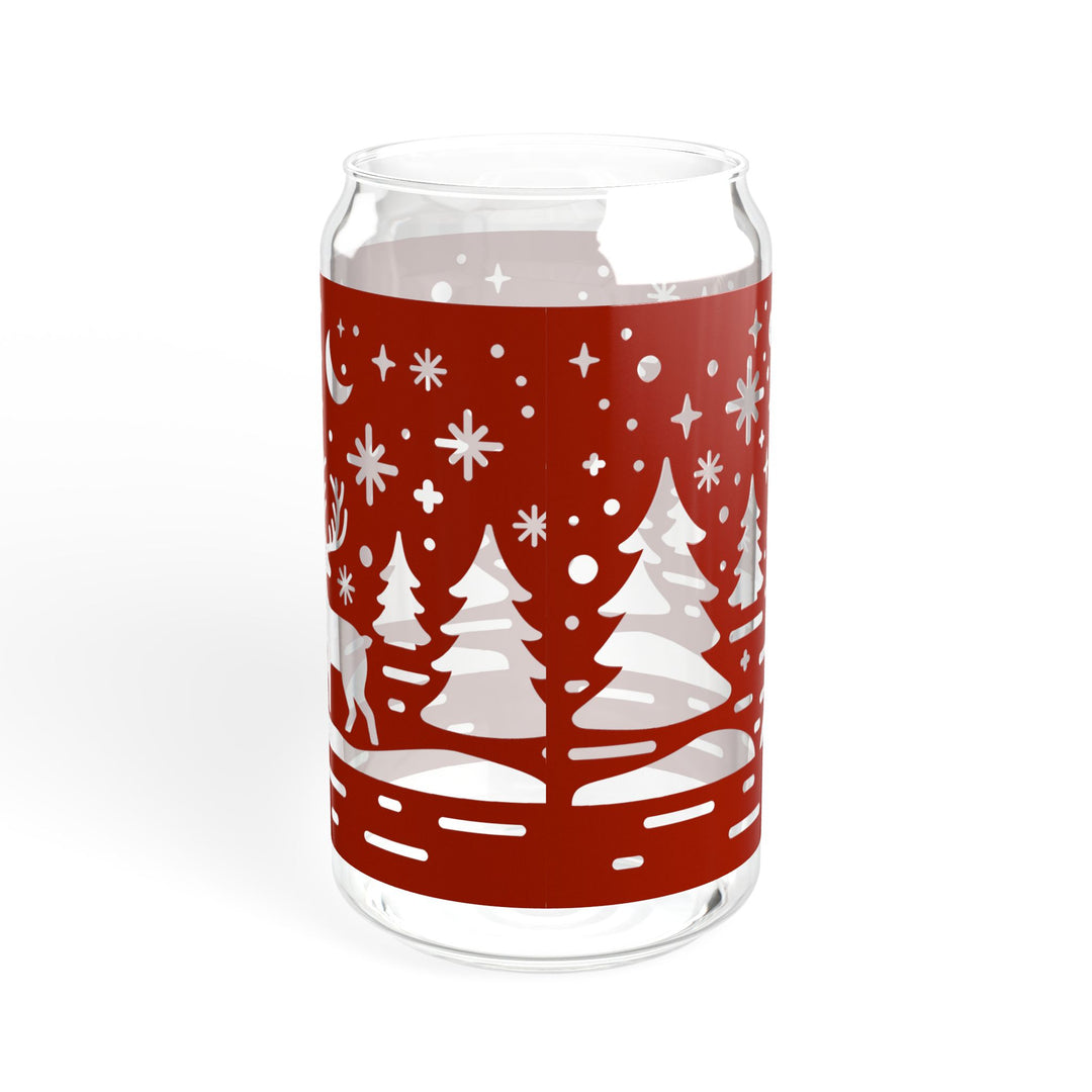 Christmas Deer Sipper Glass