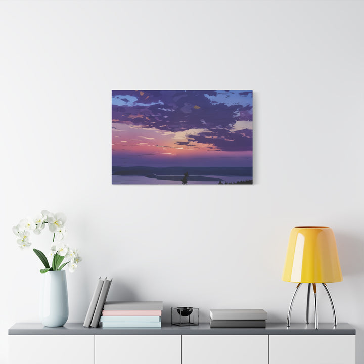 Elegant Sunset Canvas Print for Bedroom and Living Room
