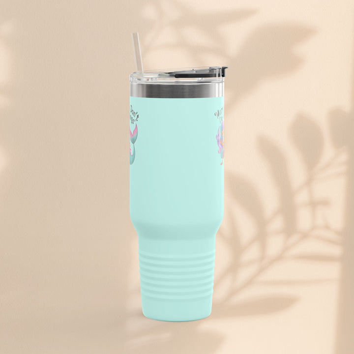 Mermaids Don't Do Mornings Insulated Travel Mug, 40oz