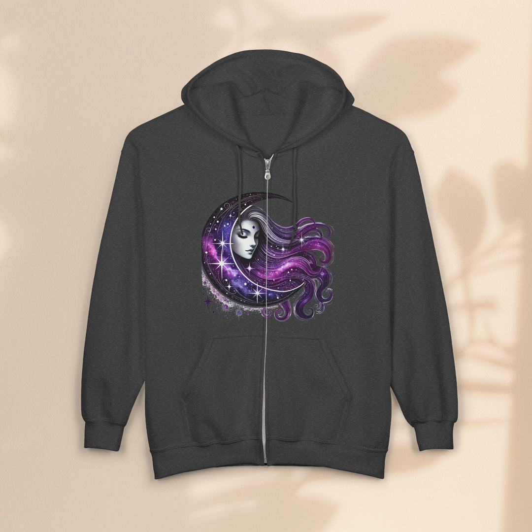 Moon Goddess - Unisex Heavy Blend™ Full Zip Hooded Sweatshirt