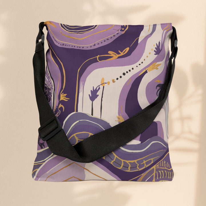 Adjustable Tote Bag  - Lavendar Legends