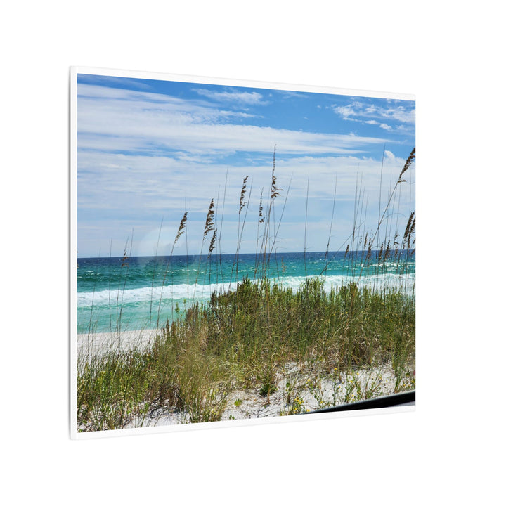 Coastal Dune Beach Canvas Print – Waves and Sea Oats Wall Art