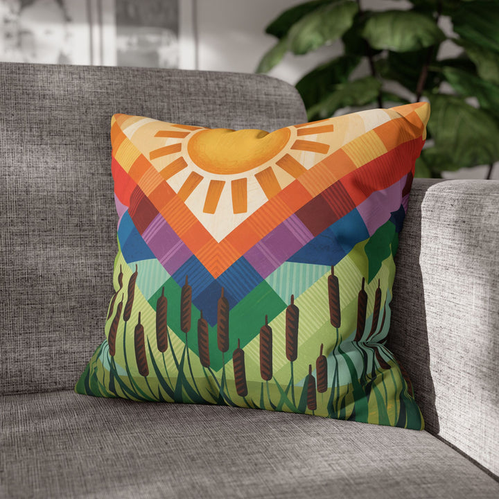 Seminole Sunburst - Vibrant Sunburst Decorative Pillowcase