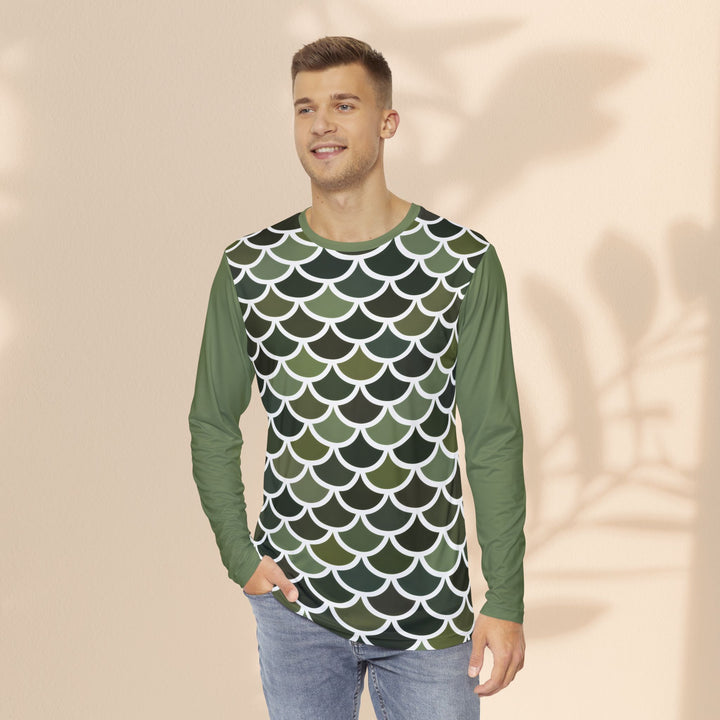 Men's Long Sleeve Shirt (AOP) - Merman Scales