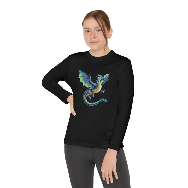 Youth Long Sleeve Competitor Tee - Electric Dragon