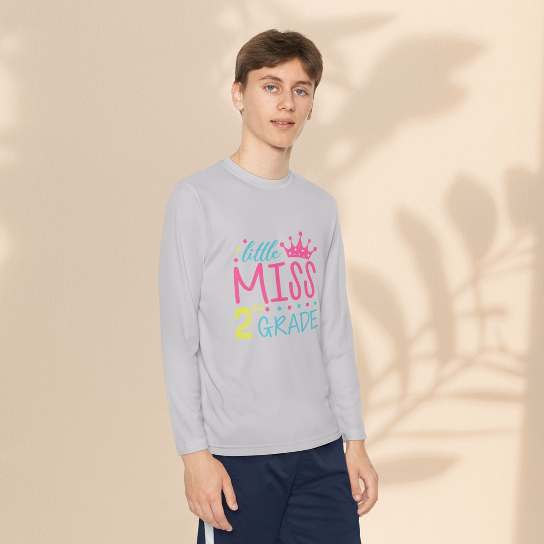Youth Long Sleeve Birthday Tee, Kids' Birthday Shirt, Little Miss 2nd Grade Top, Tween Long Sleeve Shirt, Fun Celebration Apparel