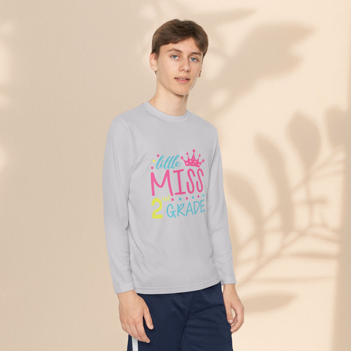 Youth Long Sleeve Birthday Tee, Kids' Birthday Shirt, Little Miss 2nd Grade Top, Tween Long Sleeve Shirt, Fun Celebration Apparel