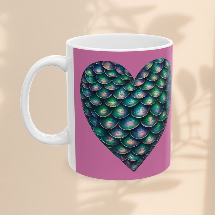 Ceramic Mug, (11oz, 15oz) - Mermaid Heart