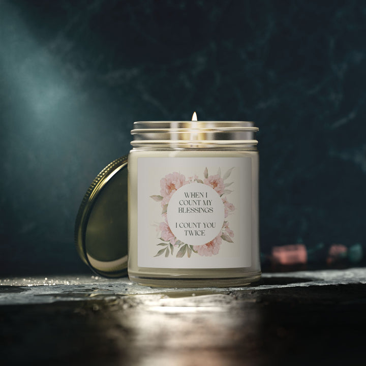 Scented Coconut Apricot Candles (4oz, 9oz) - Count You Twice