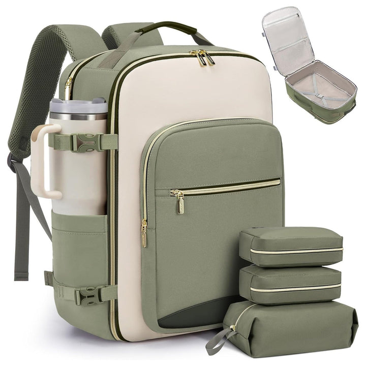 Travel Carry-On Luggage Set with 3 Organizer Pouches