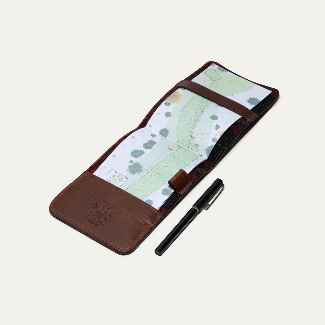 Leather Golf Yardage Book – Full-Grain Leather Scorecard Holder