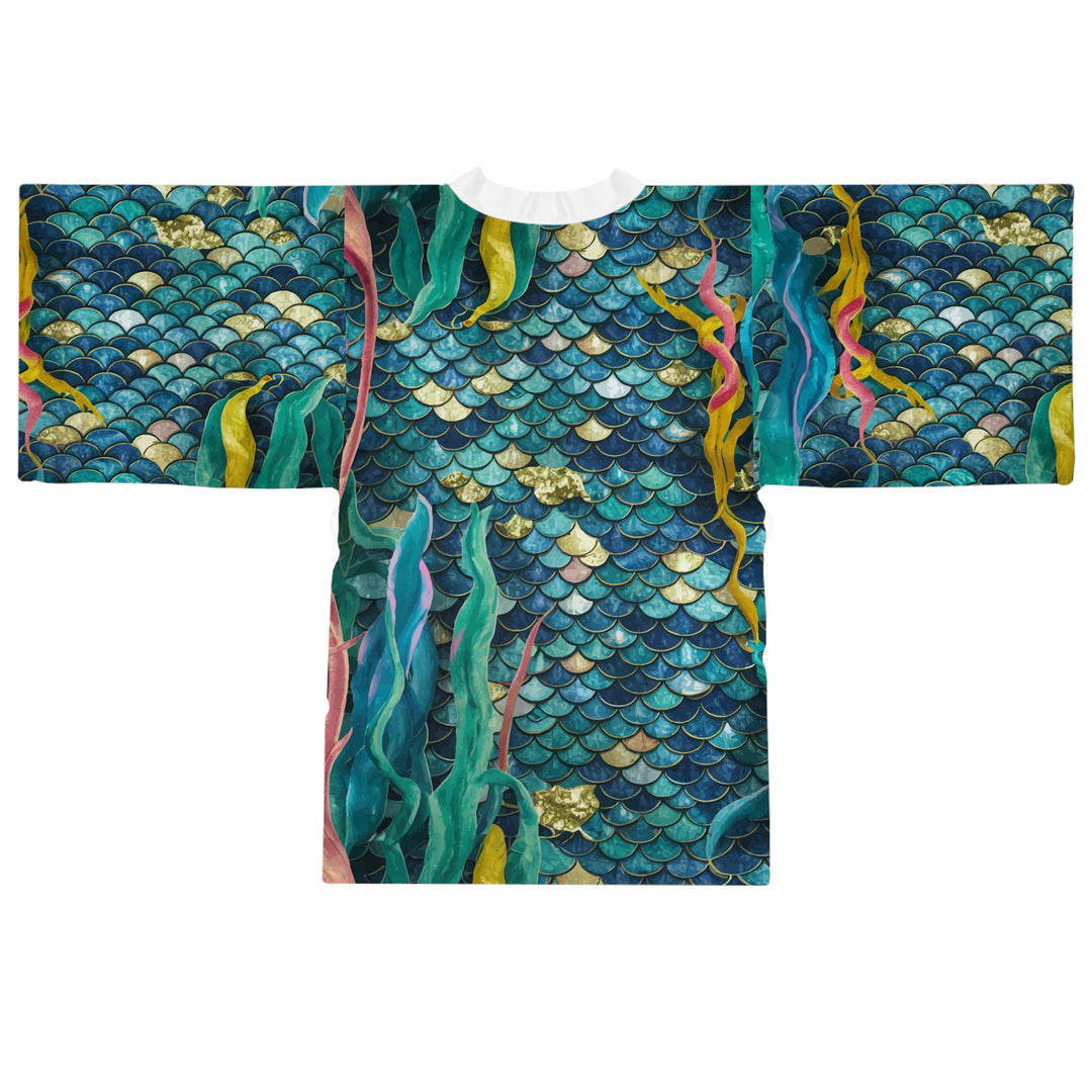 Long Sleeve Kimono Robe (AOP) - Mermaid Scale Party