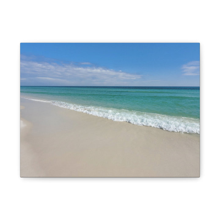 Beach Shoreline Matte Canvas Print – Tranquil Ocean Wall Art