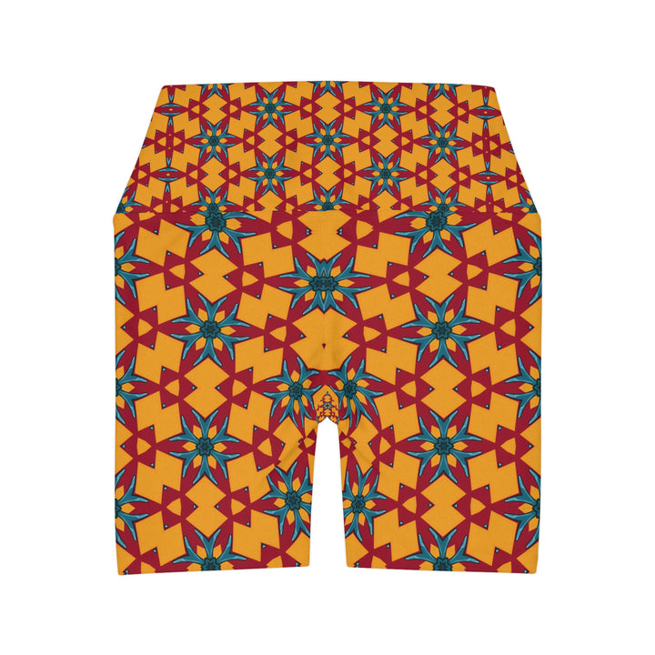 High Waisted Yoga Shorts - Conquering Dragon Pattern