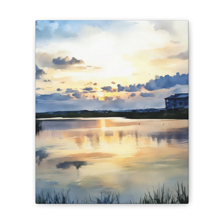 Serene Sunset Landscape Canvas Wall Art