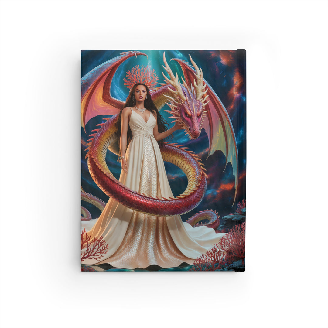 Fantasy Dragon Queen Journal | Artful Notebook for Creatives, Gift for Fantasy Lovers, Moons and Magic Theme, Writing, Sketching