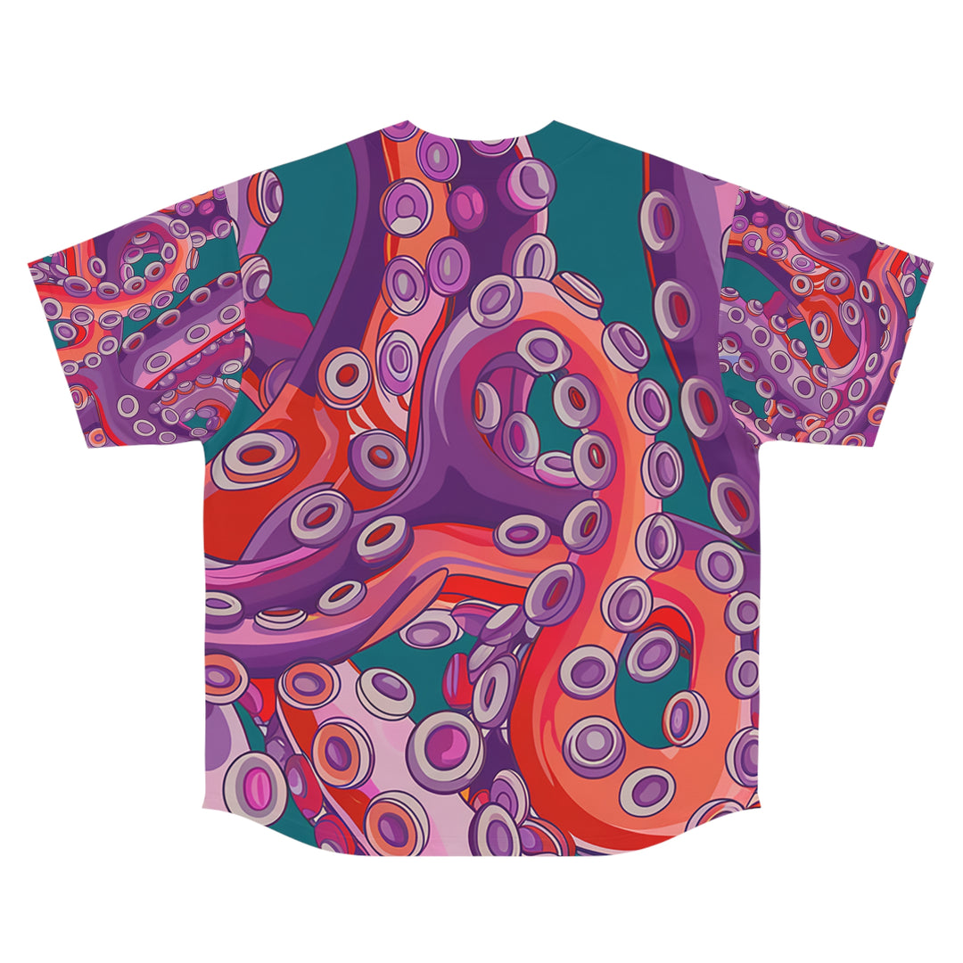 Men's Baseball Jersey - Color Me Octopus