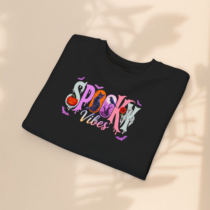 Toddler Spooky Vibes Sweatshirt - Halloween Kids Outfit