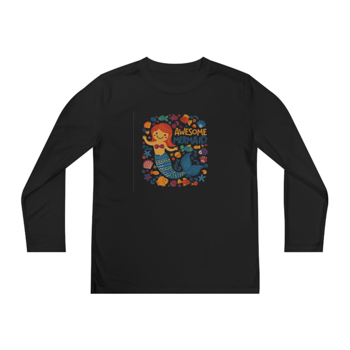 Youth Long Sleeve Competitor Tee - Awesome Mermaid