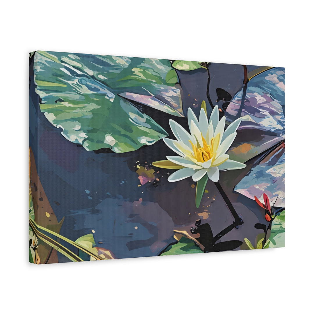Water Lily Canvas Art Print – Nature Wall Décor