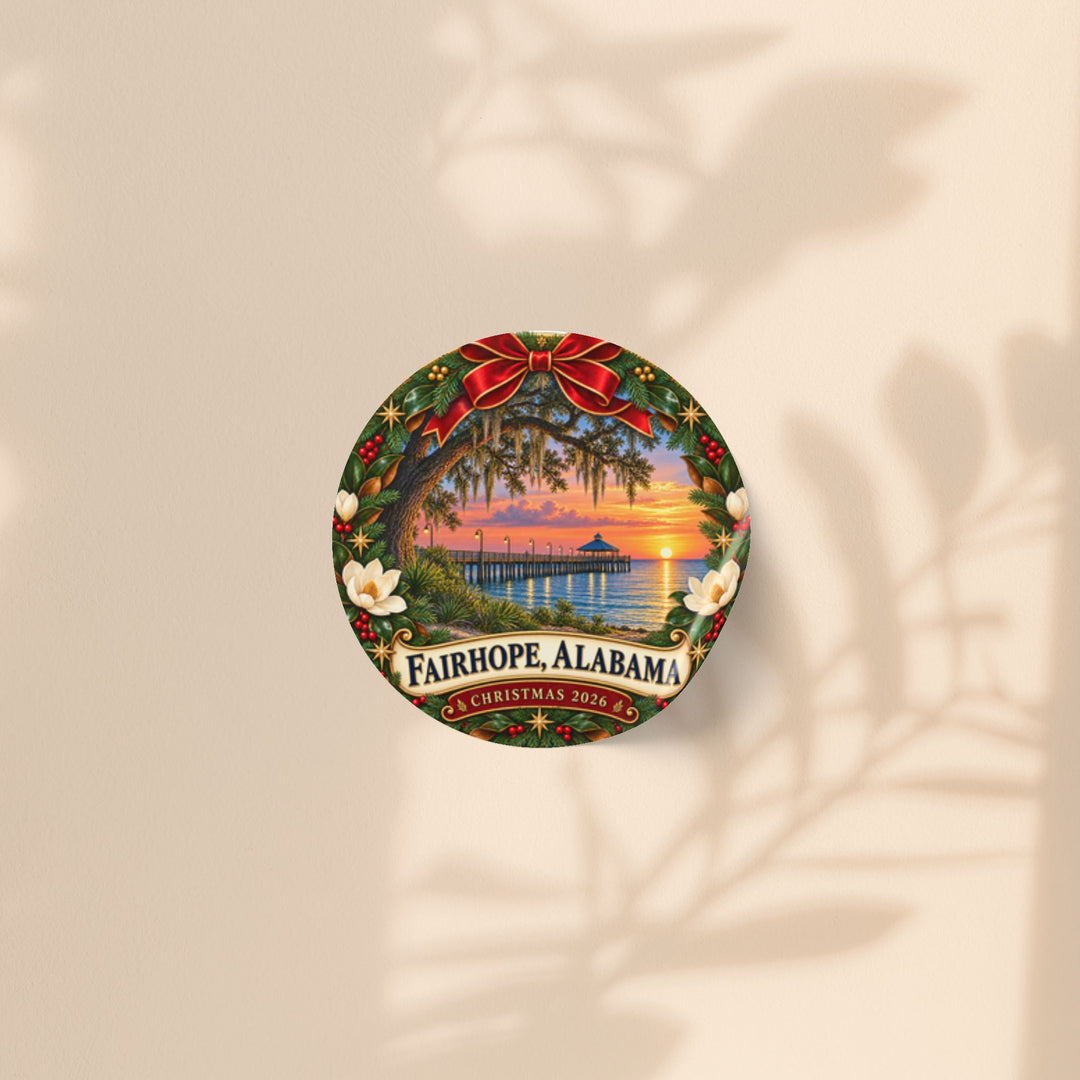 Fairhope Alabama Christmas Sticker Roll – Coastal Sunset Labels