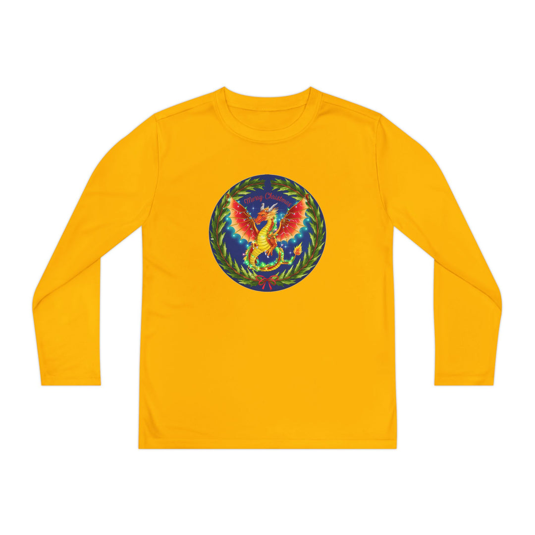 Youth Long Sleeve Competitor Tee - Christmas Dragon