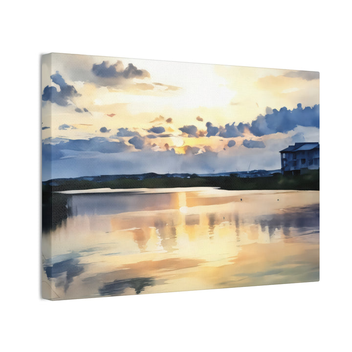 Serene Sunset Landscape Canvas Wall Art