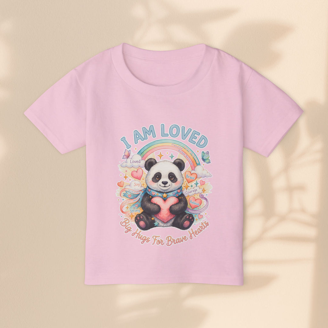 I Am Loved Panda Rainbow Toddler T-Shirt