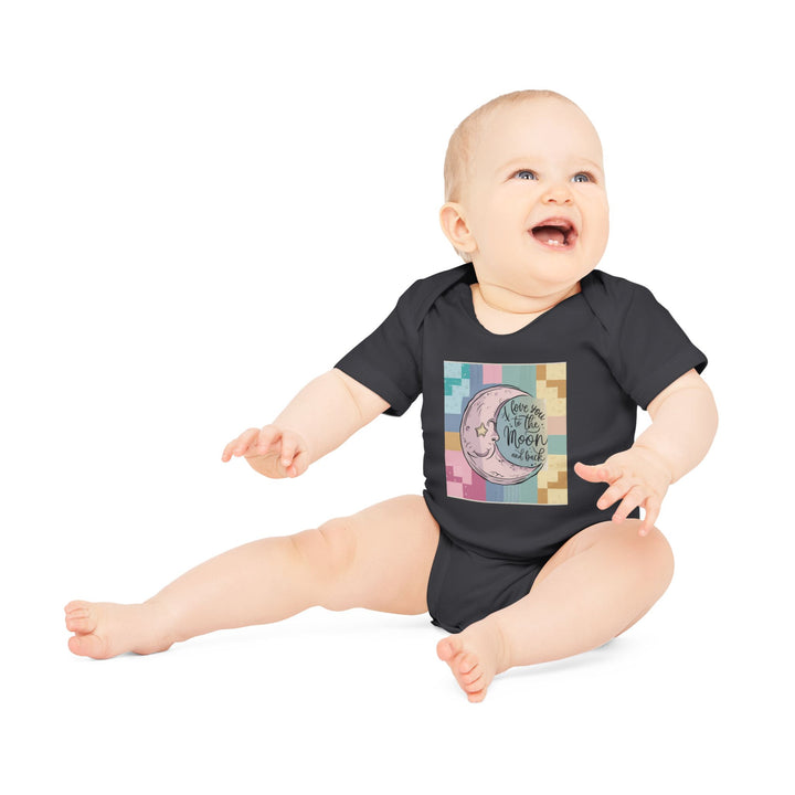 Baby Organic Short Sleeve Bodysuit - Love You To The Moon and Back