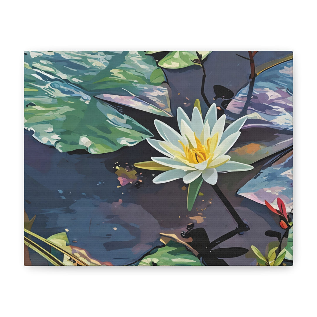 Water Lily Canvas Art Print – Nature Wall Décor