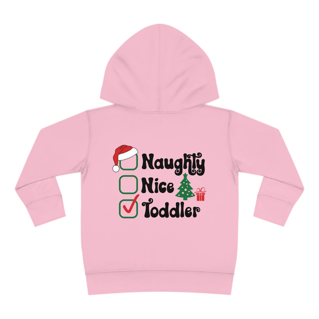 Toddler Pullover Fleece Hoodie - Naughty, Nice, Toddler