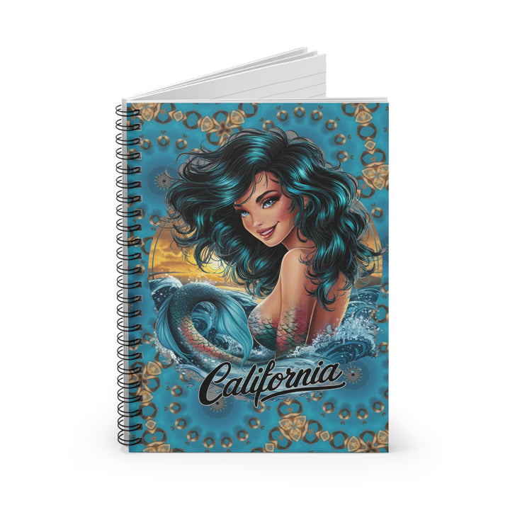 Spiral Notebook - Ruled Line - California Mermaid