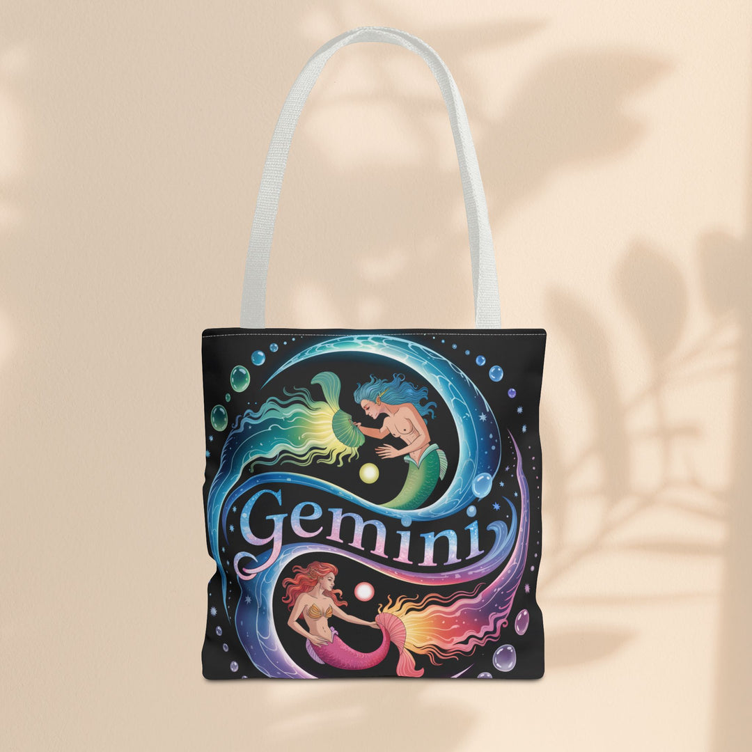 Gemini Zodiac Tote Bag - Colorful Astrology Bag, Gift for Astrology Lovers, AOP Tote for Geminis, Horoscope Design, Birthday Gift