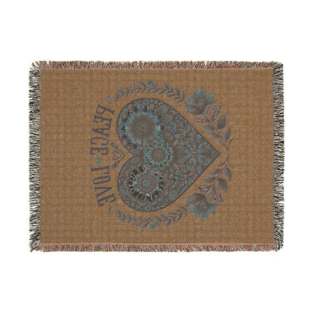 Woven Blanket - Peace and Love