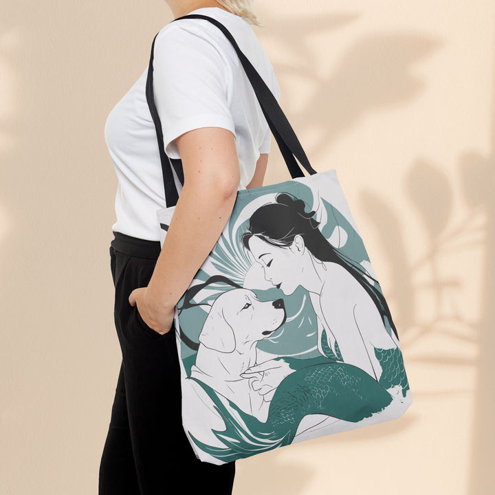 Tote Bag  - Japanese Mermaid with Dog