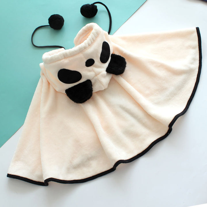 Kids’ Panda Hooded Cape with Pocket