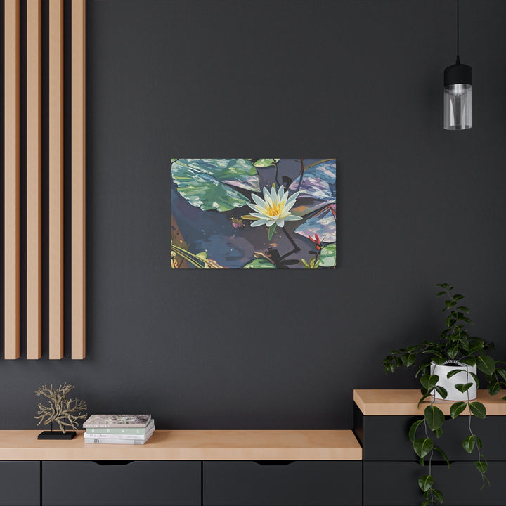Water Lily Canvas Art Print – Nature Wall Décor