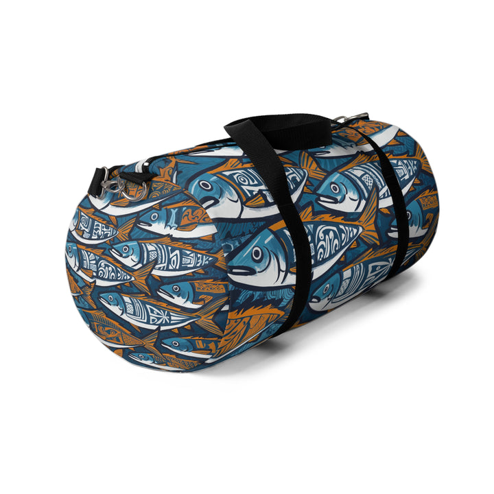 Duffel Bag - Fish Tribal Blue