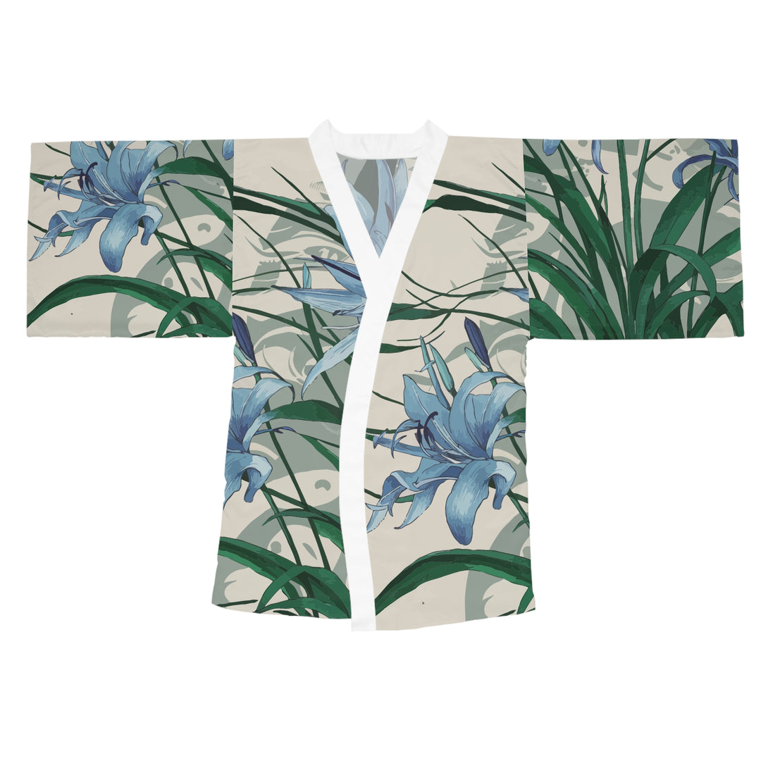 Long Sleeve Kimono Robe (AOP) - African Lily