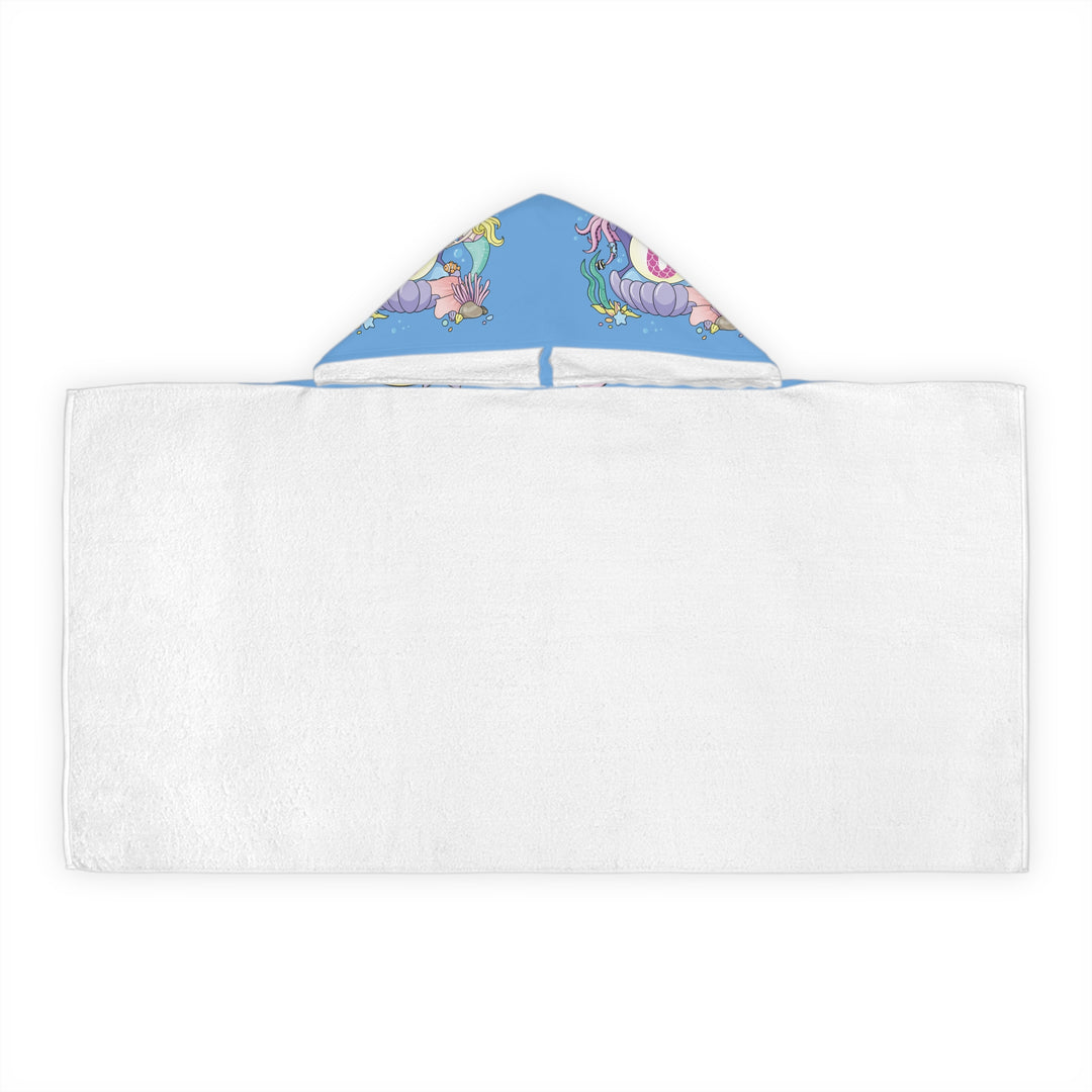 Mermaid Birthday Hooded Towel — Personalized Age 6 Kids Beach & Pool Towel