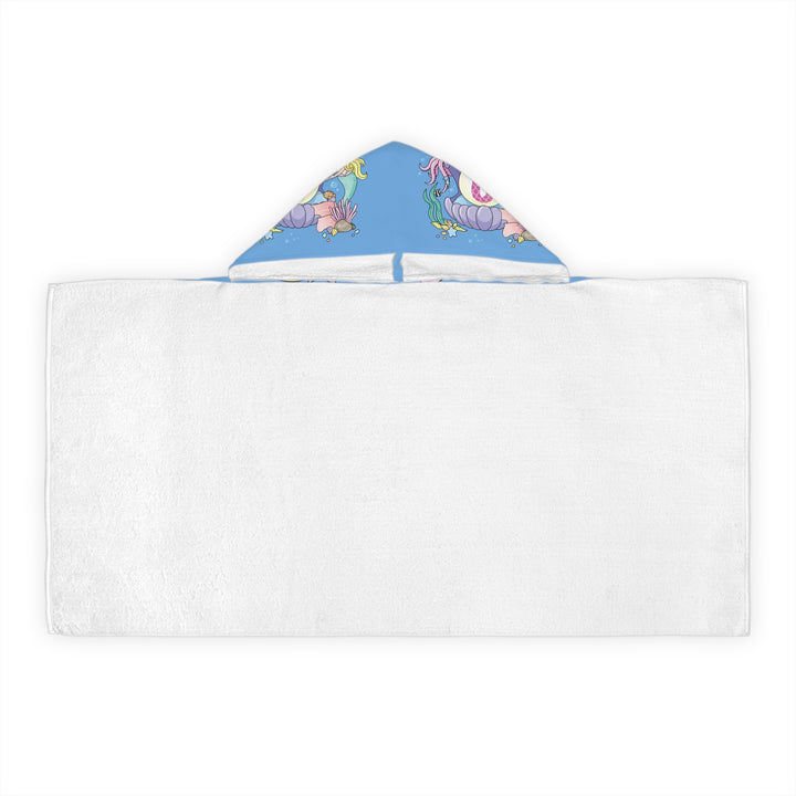 Mermaid Birthday Hooded Towel — Personalized Age 6 Kids Beach & Pool Towel