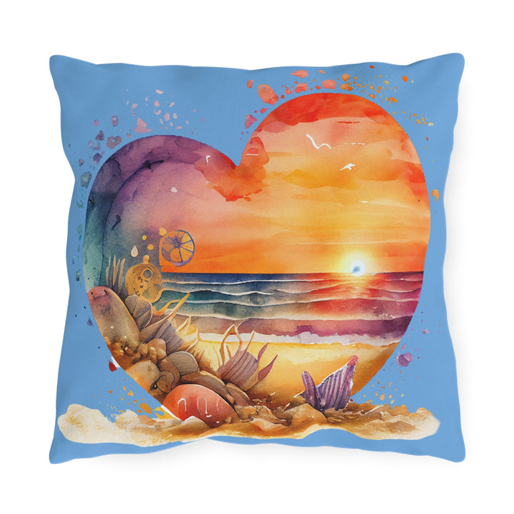 Outdoor Pillows - Beach Heart