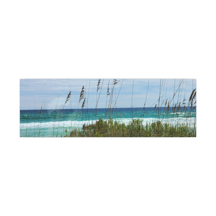 Coastal Dune Beach Canvas Print – Waves and Sea Oats Wall Art