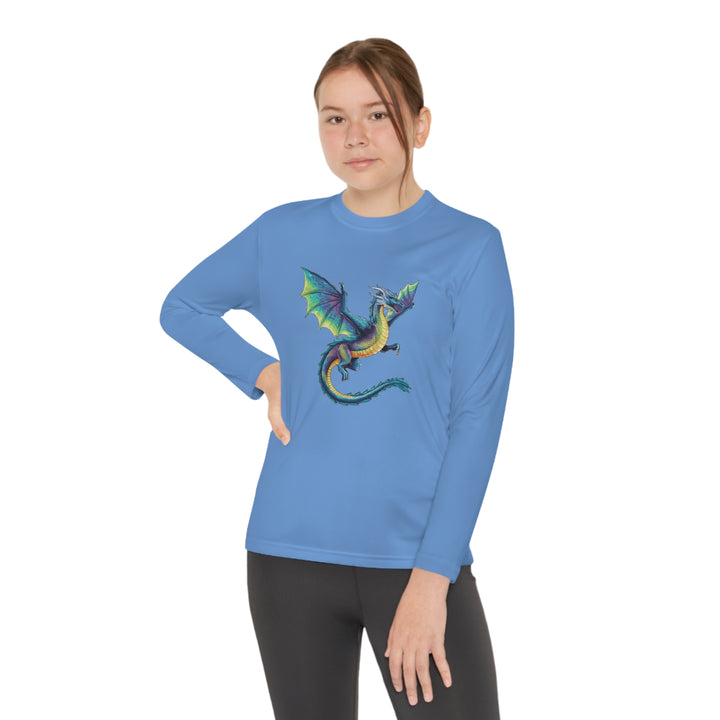 Youth Long Sleeve Competitor Tee - Electric Dragon