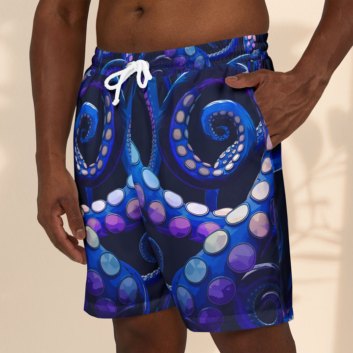 Octopus Delight Unisex Swim Shorts | Vibrant Beachwear for Summer Fun